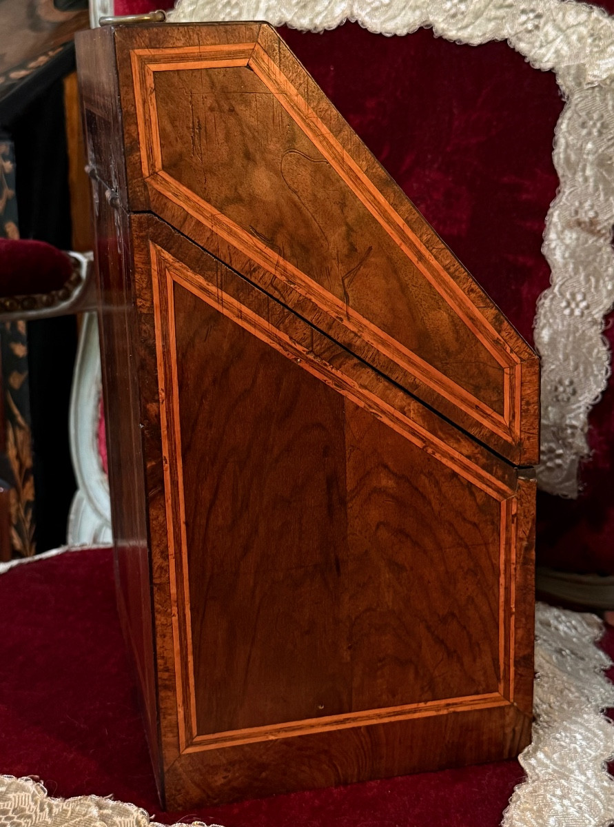 Cutlery Box, Inlaid, 18th Century, Complete Inside.-photo-4