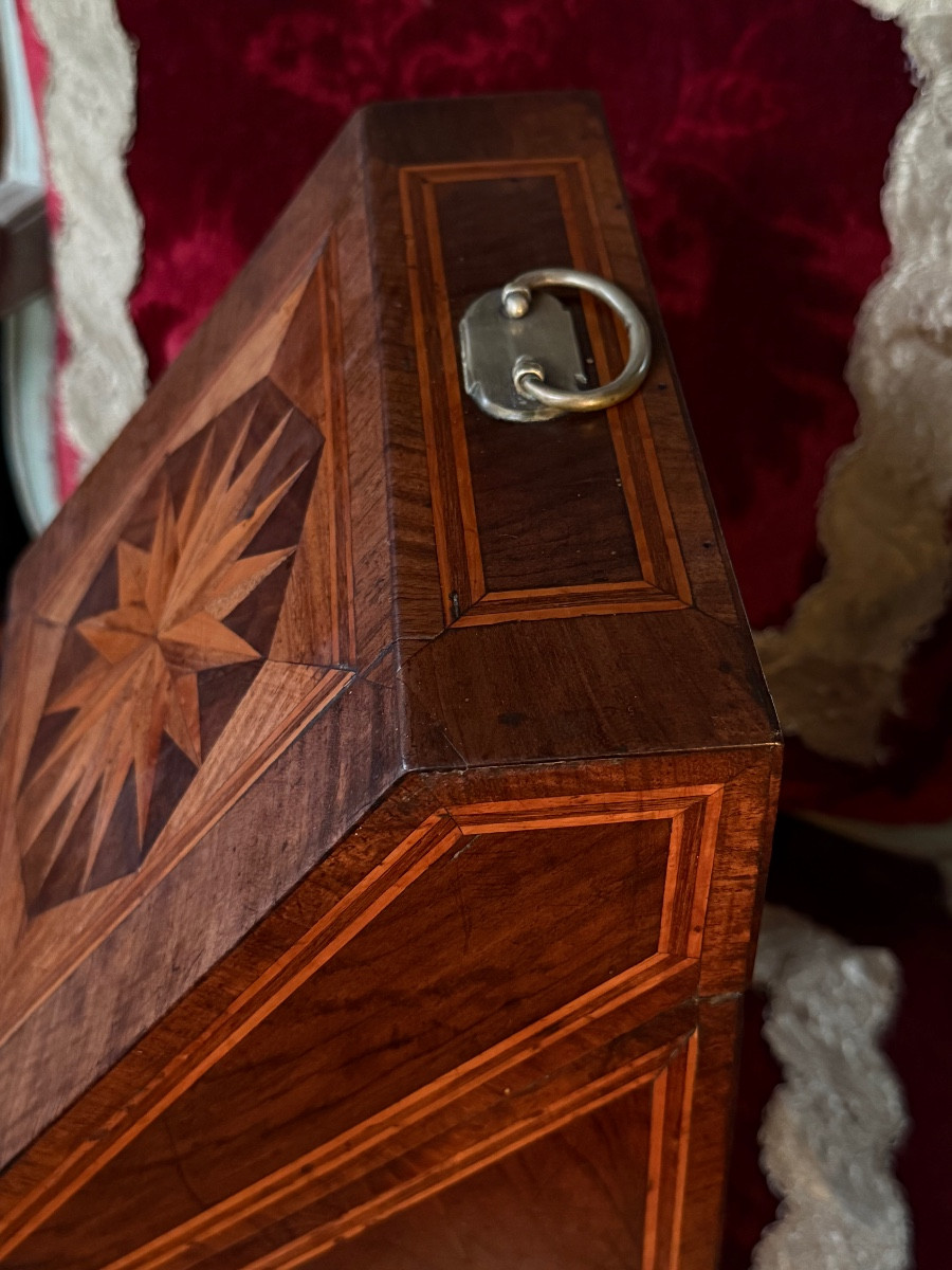 Cutlery Box, Inlaid, 18th Century, Complete Inside.-photo-1