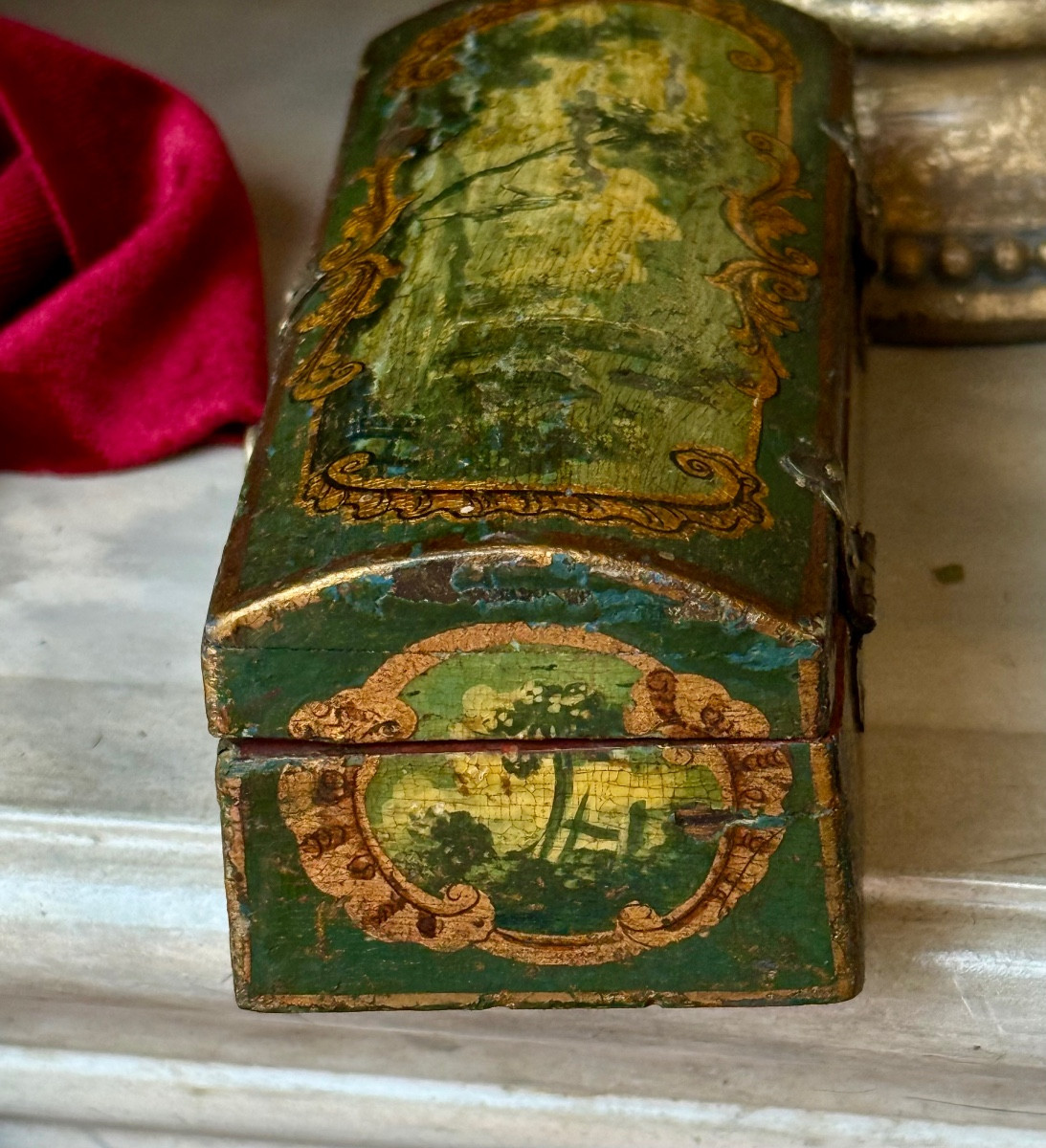 Coffret d’épingles de coiffure, vernis Martin, Louis XV., Époque XVIIIe. -photo-3