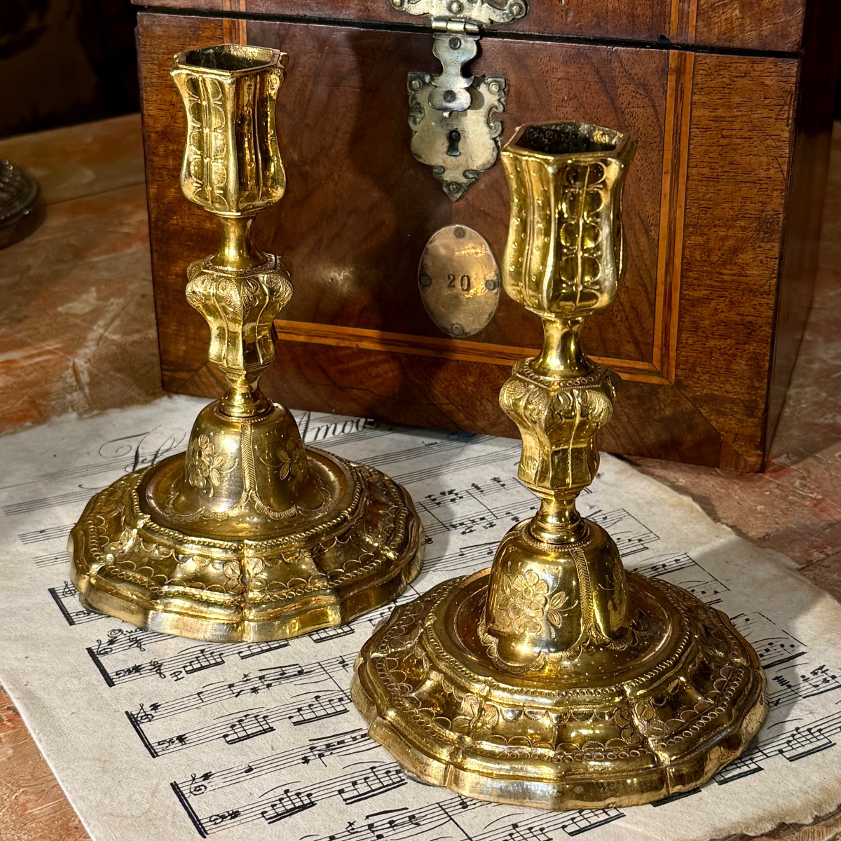 Regency Gilded Candlesticks, End Tables, Late 18th, Early 19th Century.-photo-2