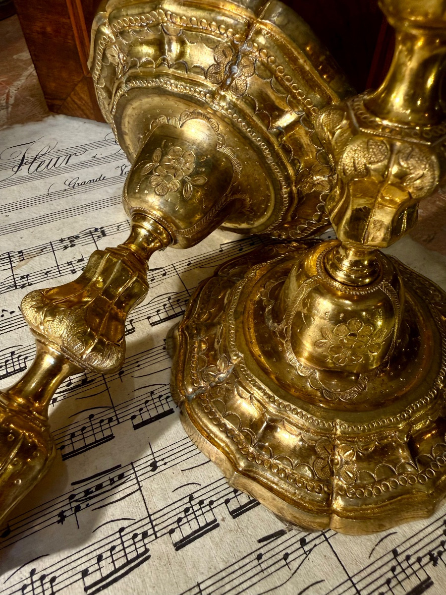 Regency Gilded Candlesticks, End Tables, Late 18th, Early 19th Century.-photo-3