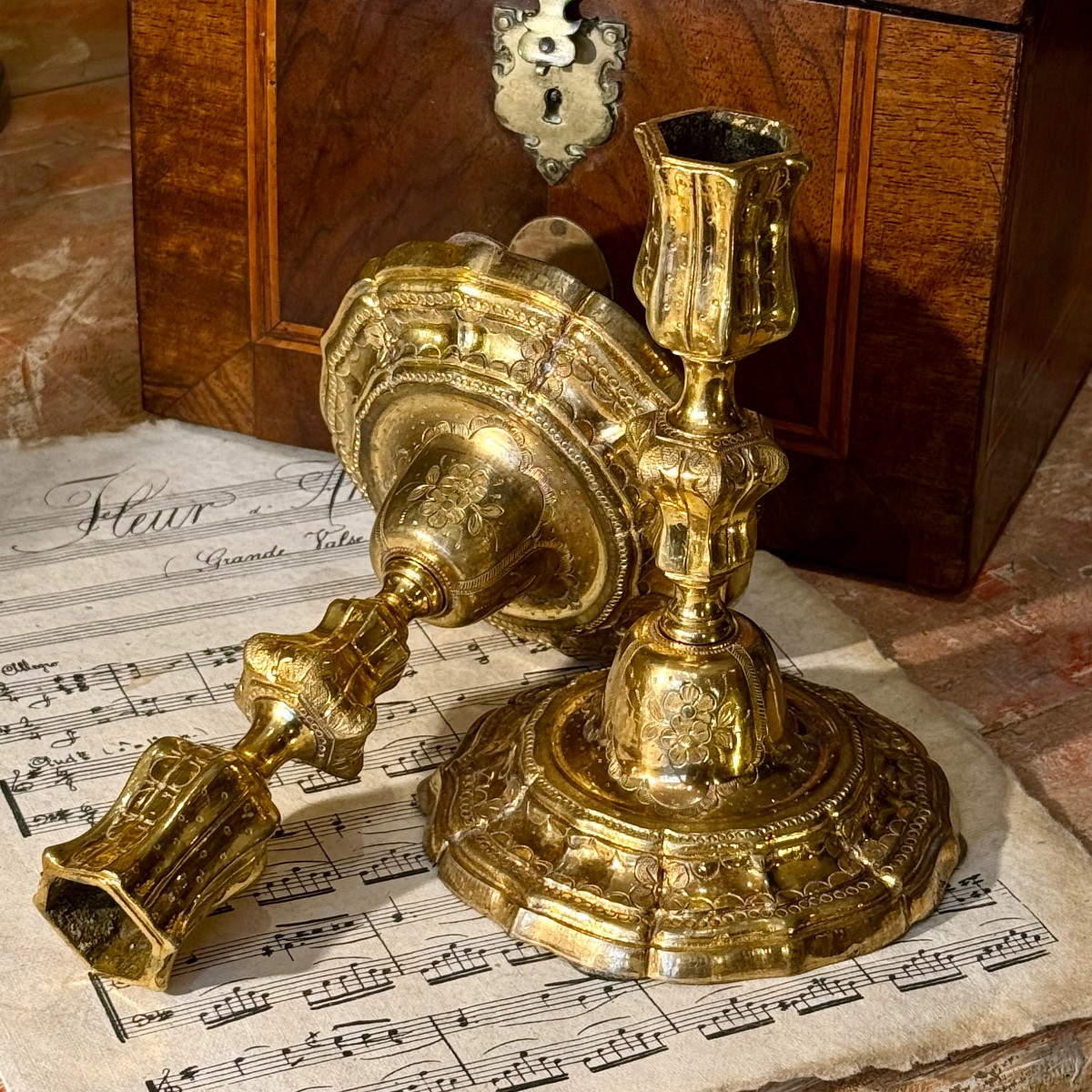 Regency Gilded Candlesticks, End Tables, Late 18th, Early 19th Century.