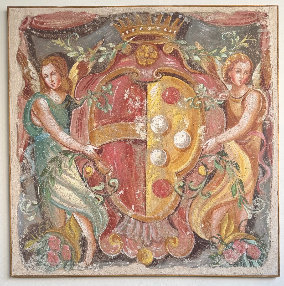 Count's Coat Of Arms, Italy, Tuscany, Renaissance. Wall-mounted Version. 