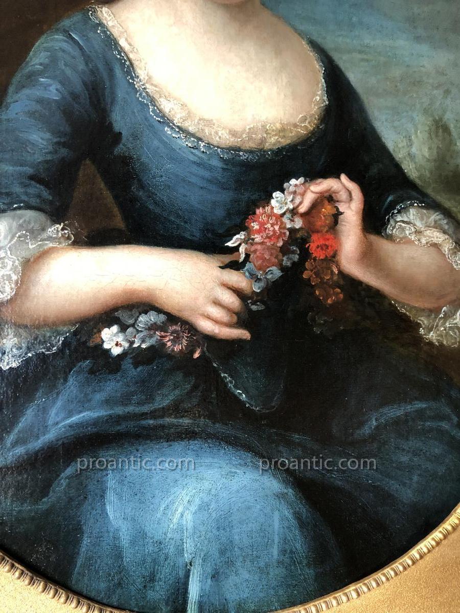 Jeune fille, époque Louis XV, XVIIIème. HST-photo-3