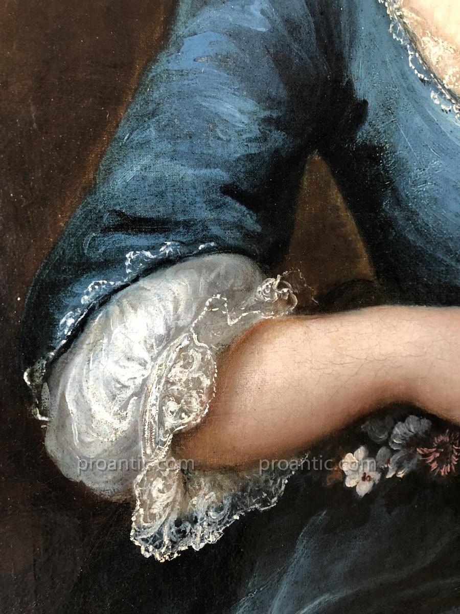 Jeune fille, époque Louis XV, XVIIIème. HST-photo-4