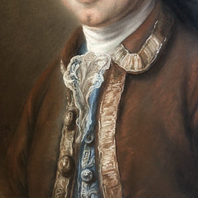 Pastel, Dated 1772, By Mlle De Bresson, Pupil Of Drouais Painter Of The King.-photo-3