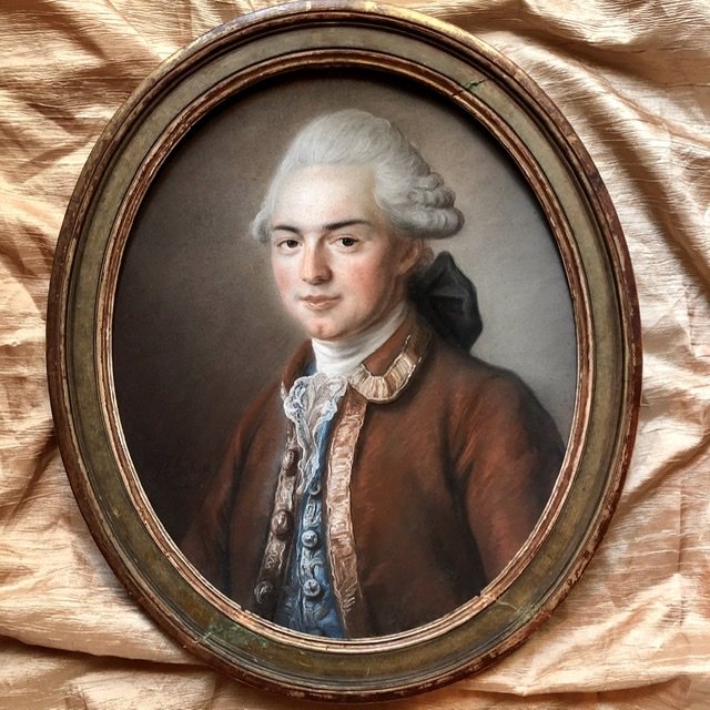Pastel, Dated 1772, By Mlle De Bresson, Pupil Of Drouais Painter Of The King.-photo-6