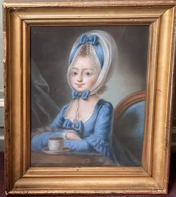 Toute en beauté bleue à son chocolat, XVIIIème-photo-1