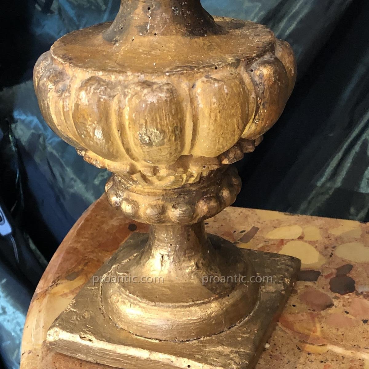 Pair Of 18th Century Fire Pots, “floral” Candle Holders.-photo-1