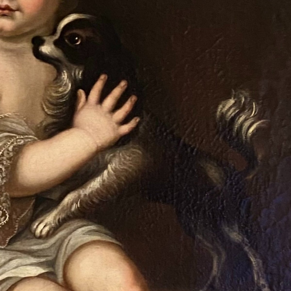 Jeune Maître et son petit chien, 1720, J. Ranc** HST-photo-1