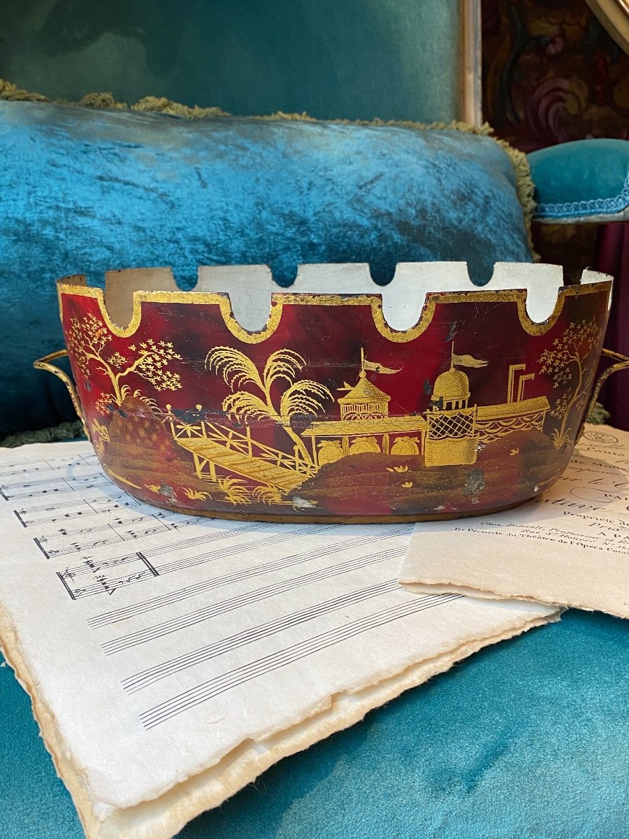 Rare paire de “verrières”, Vernis Martin « au chinois” époque Louis XV. XVIIIe-photo-1