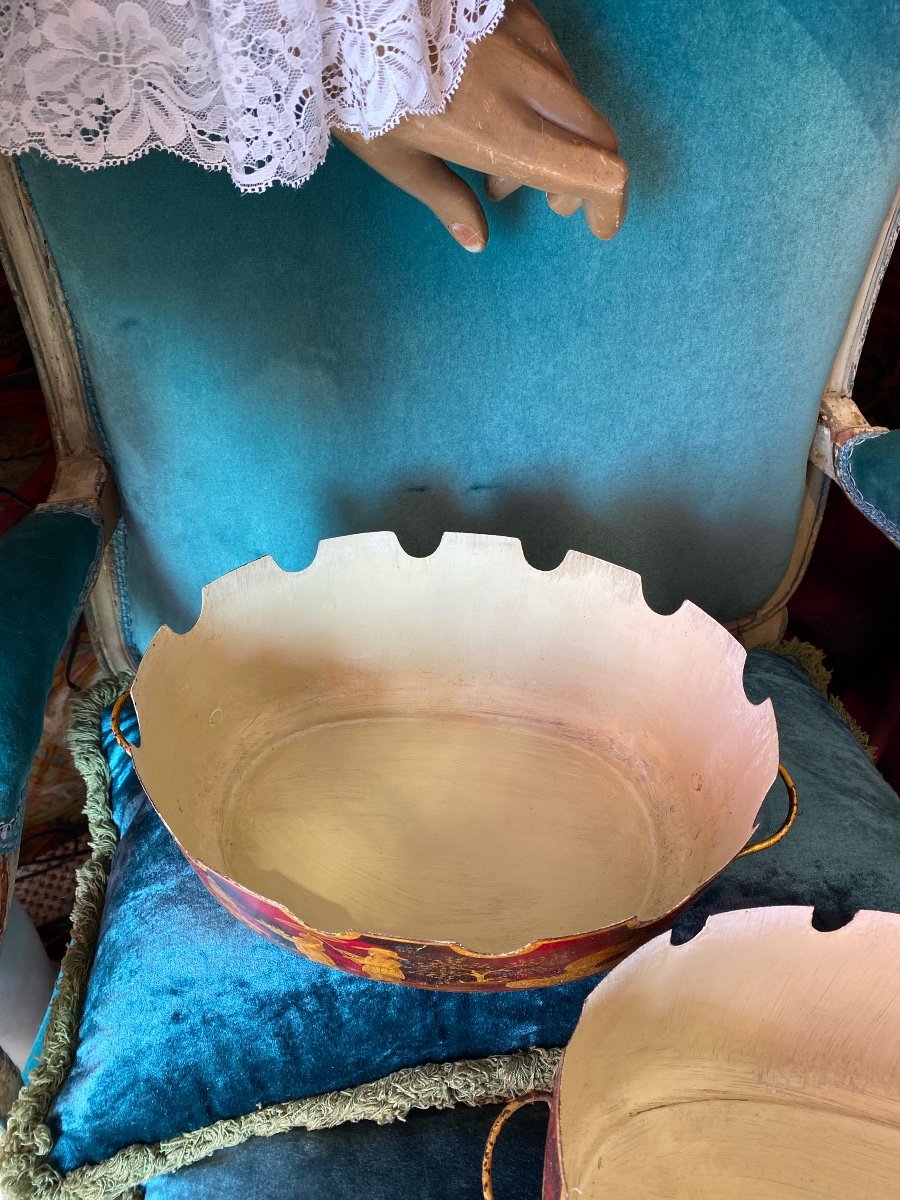 Rare paire de “verrières”, Vernis Martin « au chinois” époque Louis XV. XVIIIe-photo-2