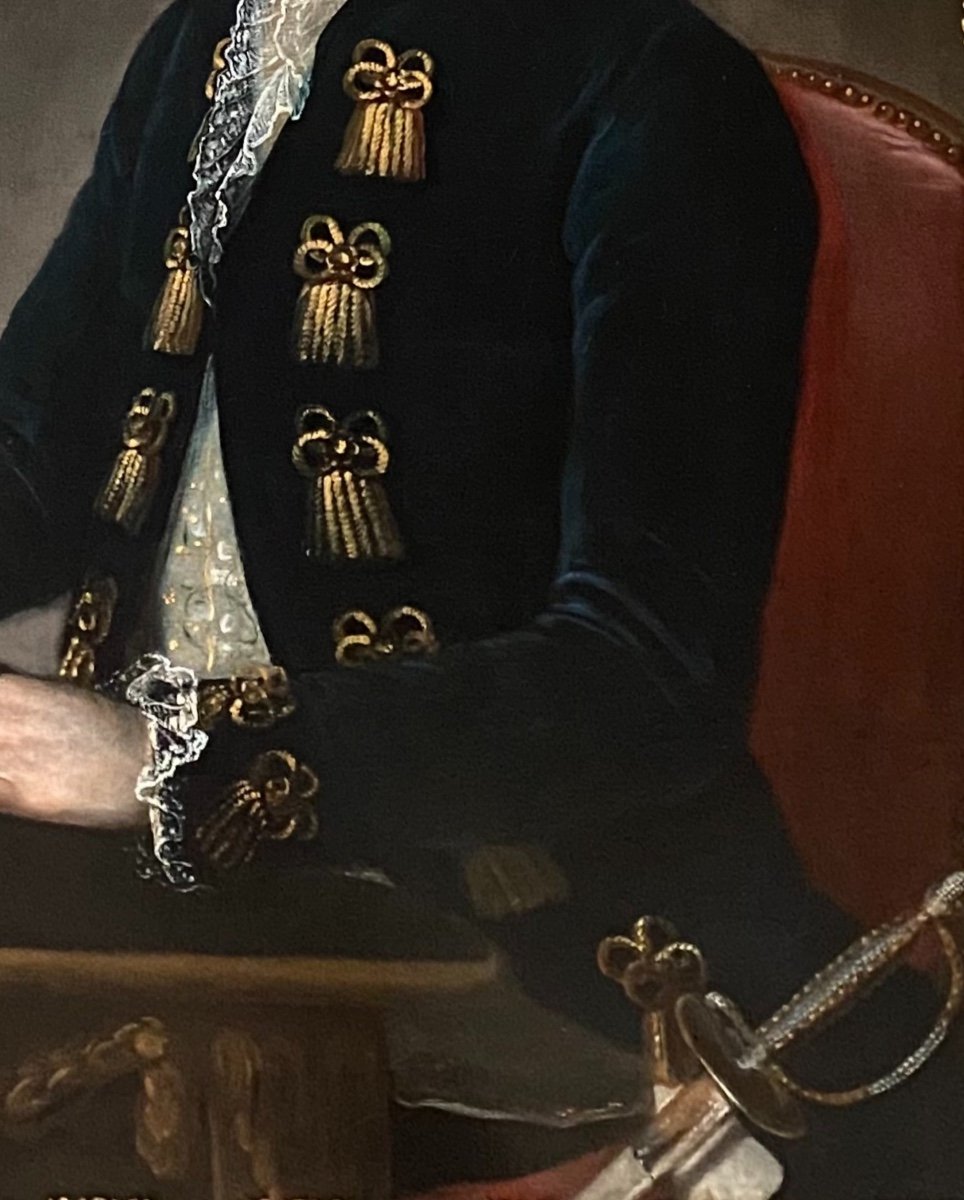 Élégant homme de Cour, époque Louis XVI, XVIIIe -photo-1