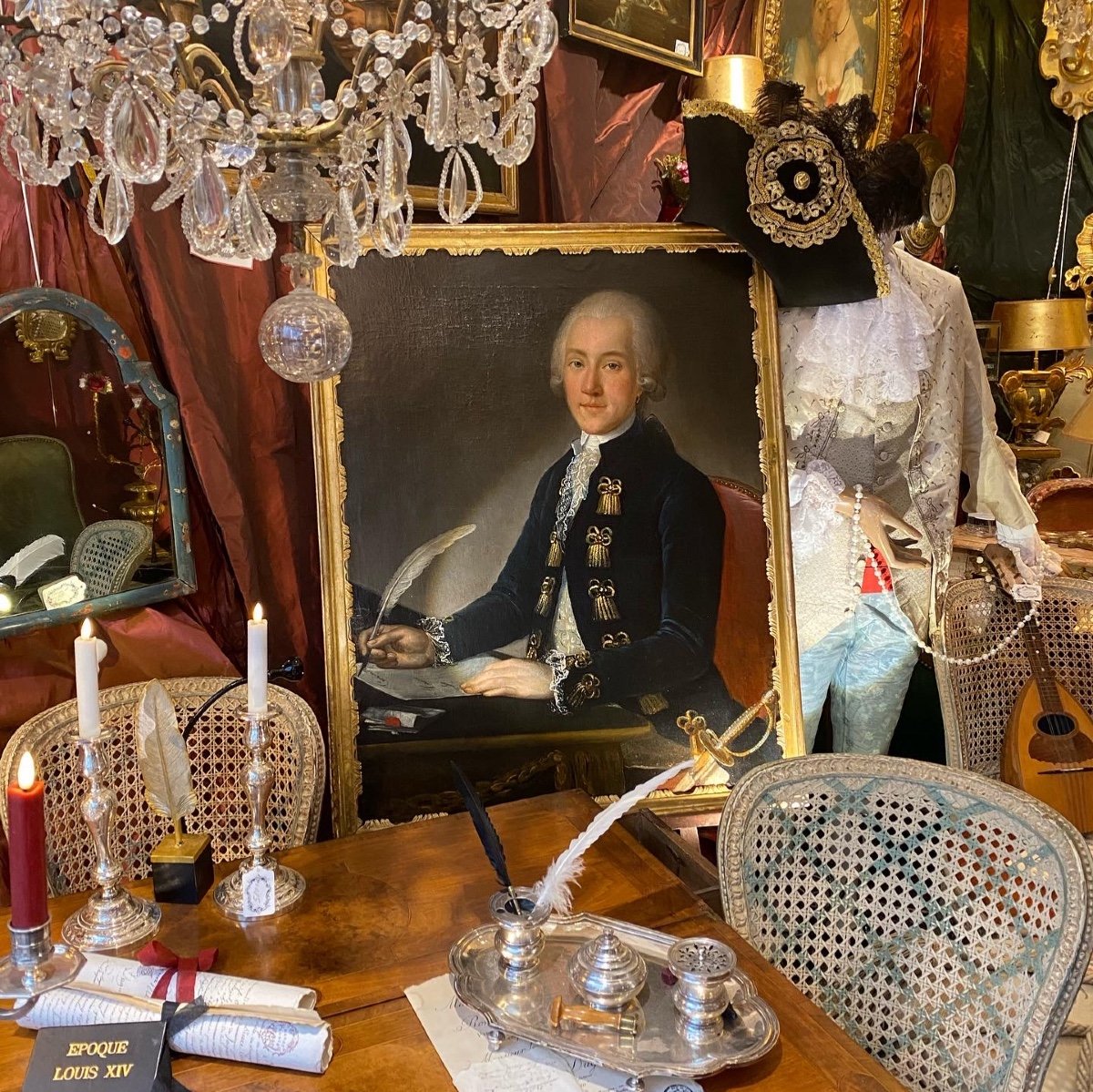 Élégant homme de Cour, époque Louis XVI, XVIIIe -photo-4
