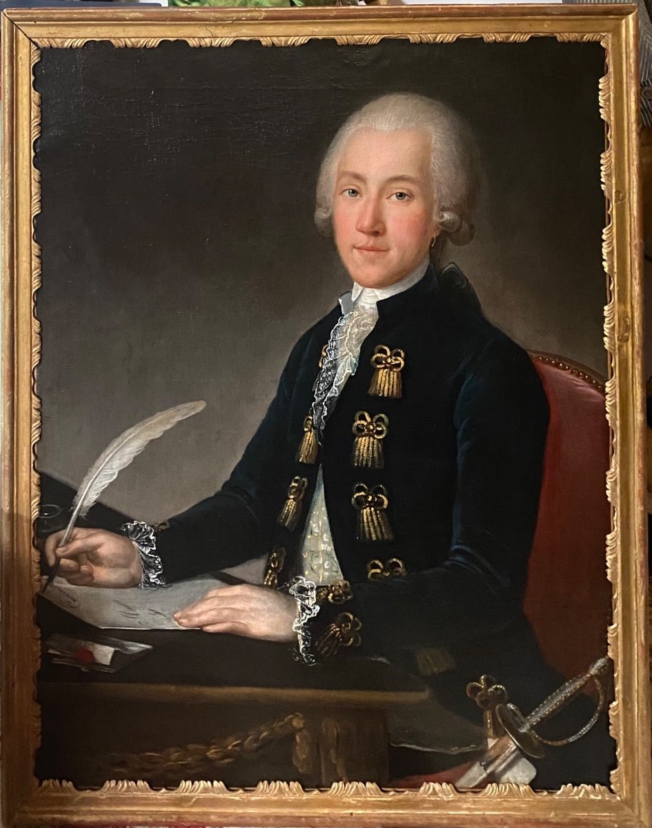 Élégant homme de Cour, époque Louis XVI, XVIIIe 