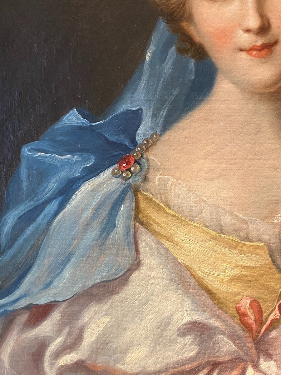 Elegant Young Woman, 1760, L-m Van Loo (entourage).-photo-3