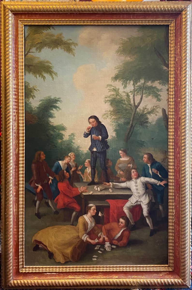 Bulles de savon et jeux de cartes,  de Ph. Mercier (suiveur).  XVIIIè.-photo-2