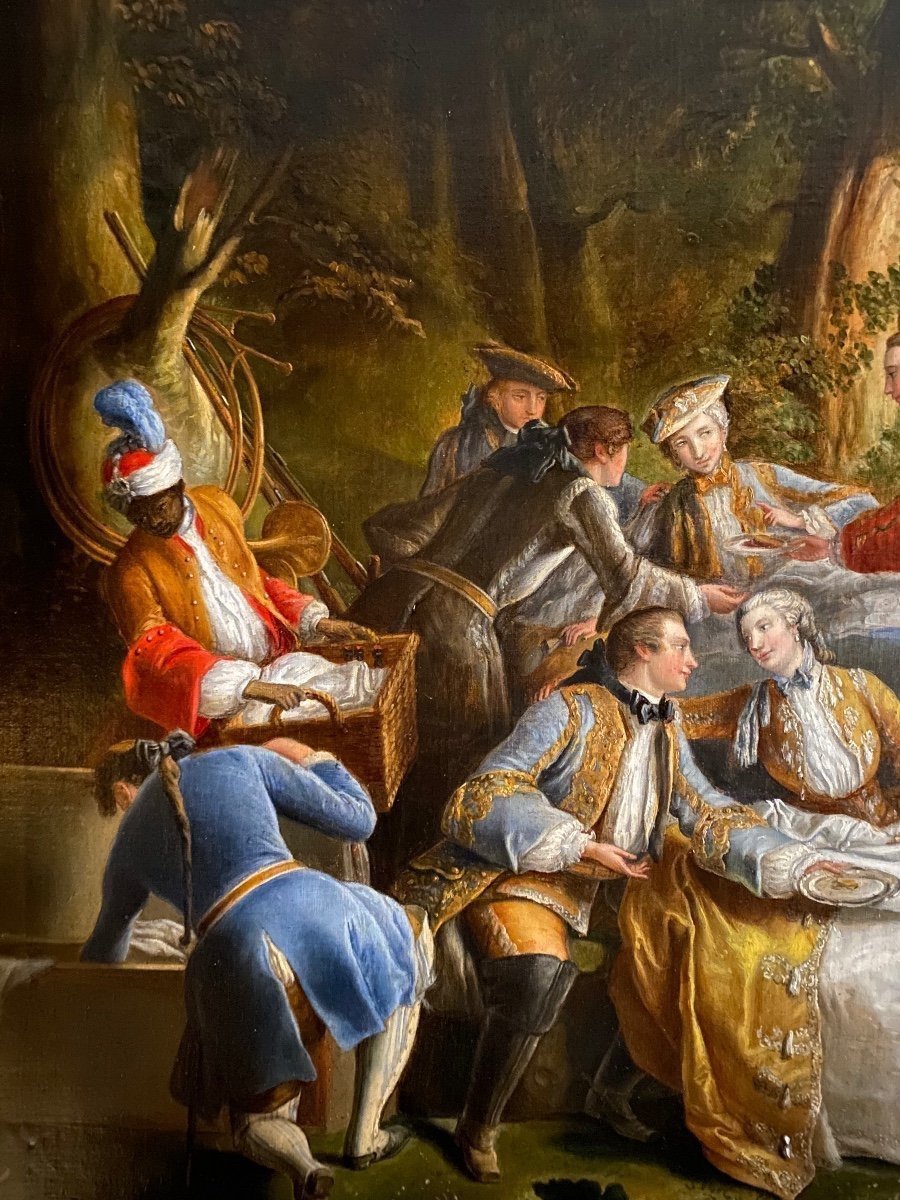 Halte de chasse (1737), Carle Van Loo (suiveur). (131 cm x 103 cm)-photo-6