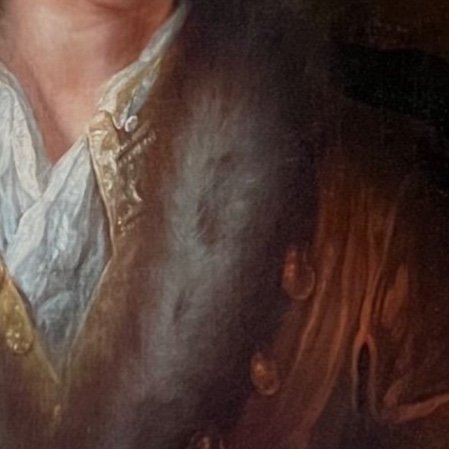 Portrait d’homme attribué à JF Courtin vers 1730, à la coiffe ornée de plumes. -photo-5