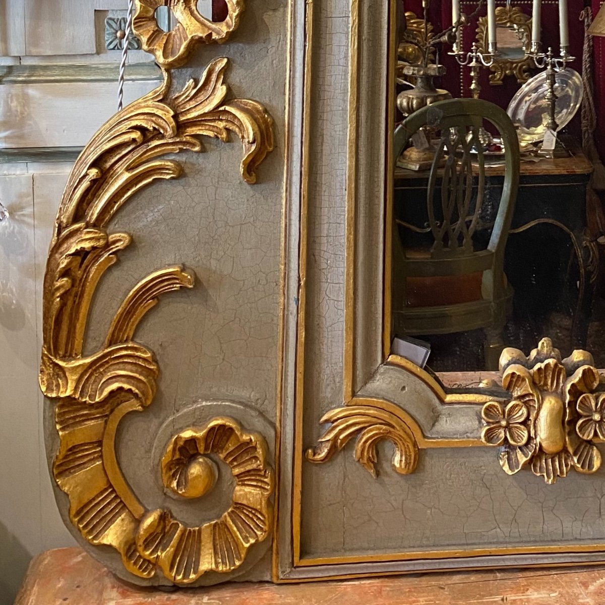 Large Baroque Mirror  Early 19th Century. Italy.-photo-1