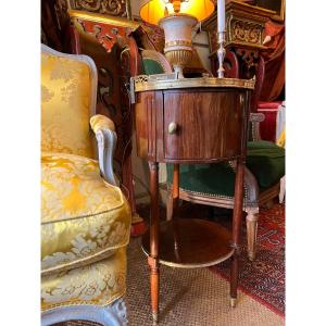 Flying Drum Table, Mahogany, One Door, Circa 1780.