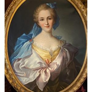 Elegant Young Woman, 1760, L-m Van Loo (entourage).