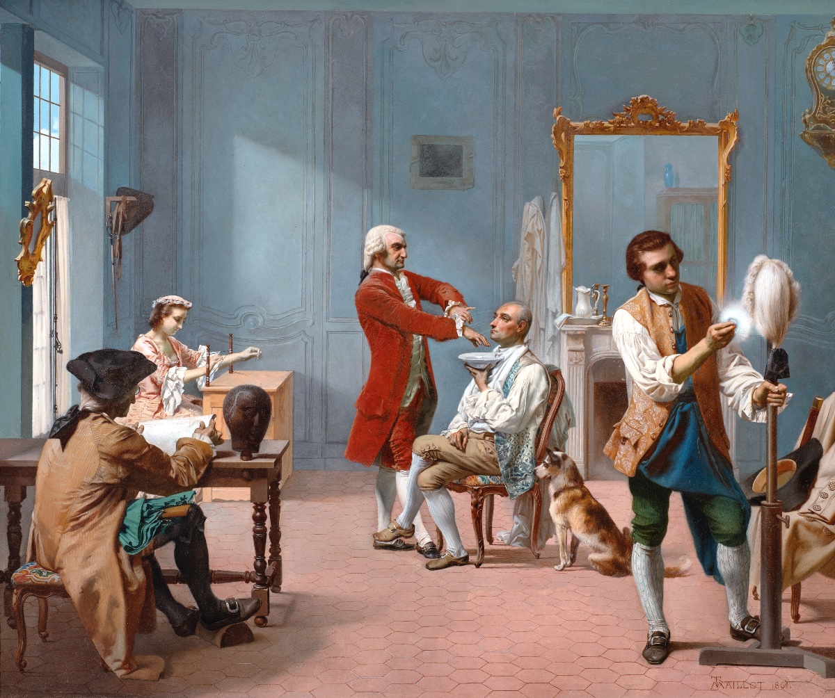 Théodore-pierre-nicolas Maillot - At The Wigmaker's