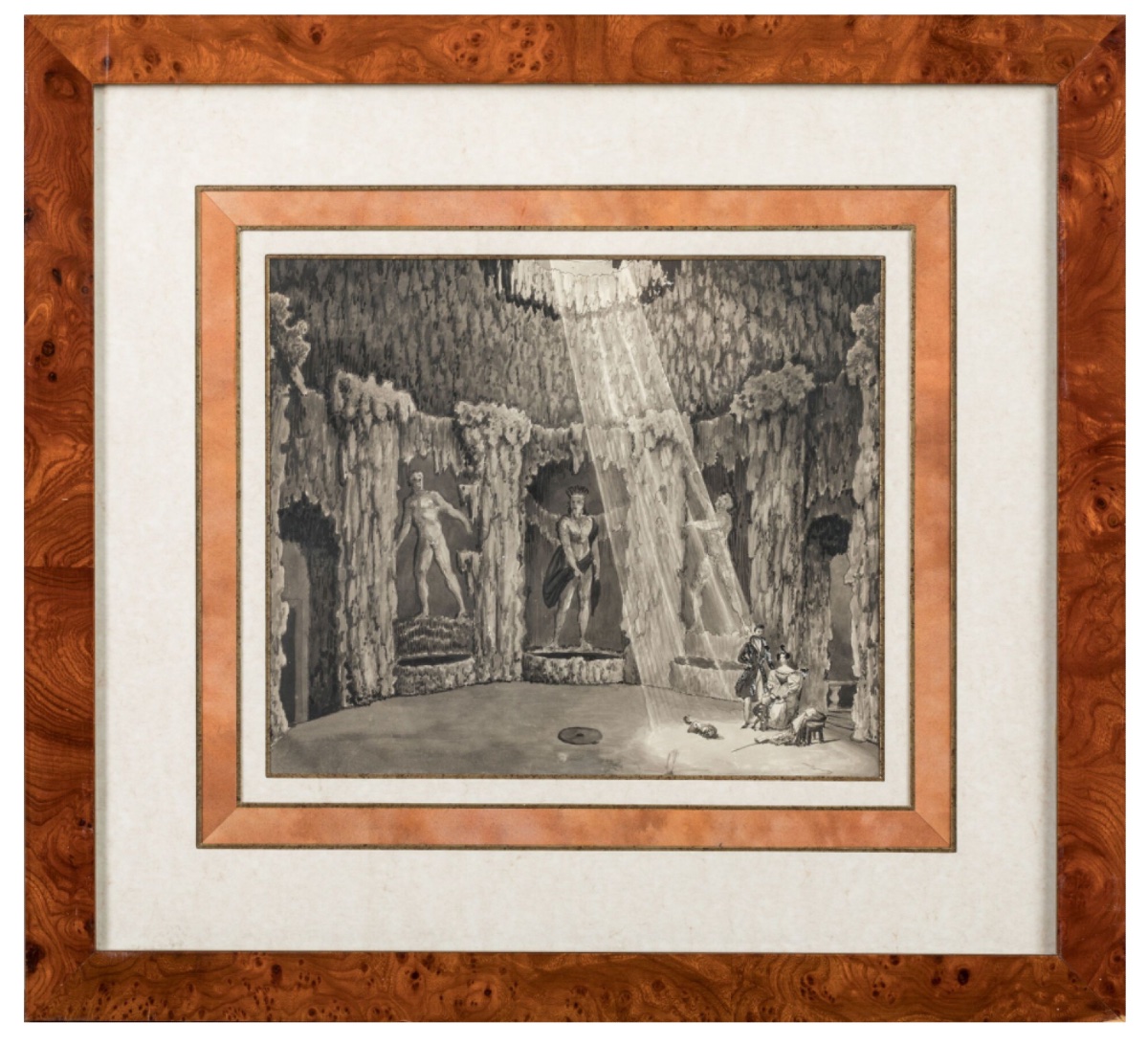Emilio Burci - Original Drawings For 'vedute Del Giardino Del Mar. Strozzi-ridolfi'-photo-3