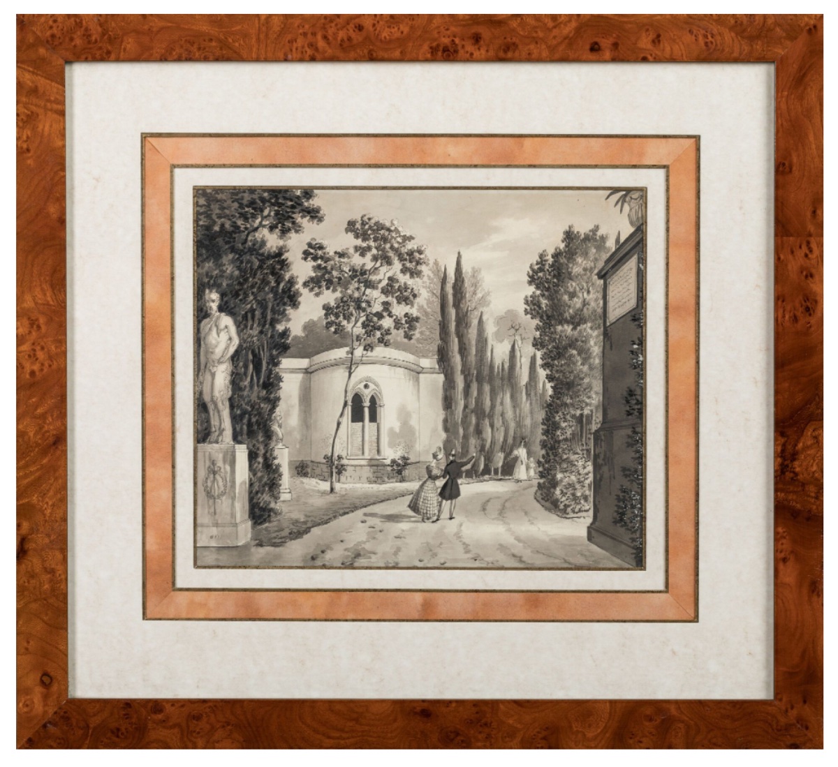 Emilio Burci - Original Drawings For 'vedute Del Giardino Del Mar. Strozzi-ridolfi'-photo-6