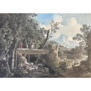 Louis-françois Cassas - Characters In An Arcadian Scene