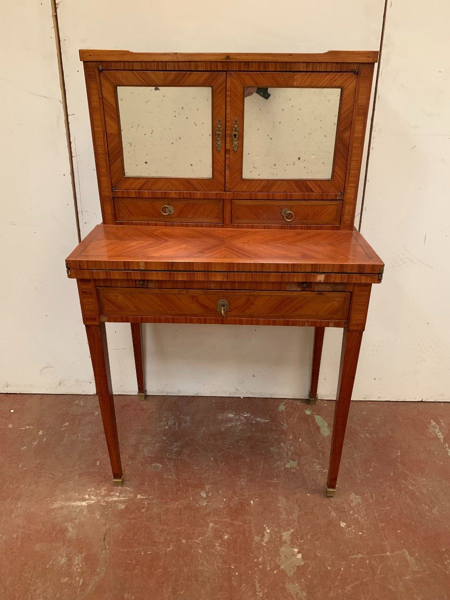 Bureau De Dame En Bois De Rose De Style Louis XVI XIX Siècle-photo-1