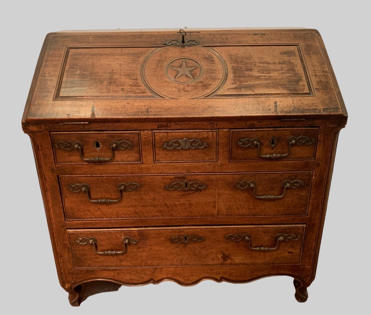 Louis XV Slope Desk In Solid Oak From The XVIII Century