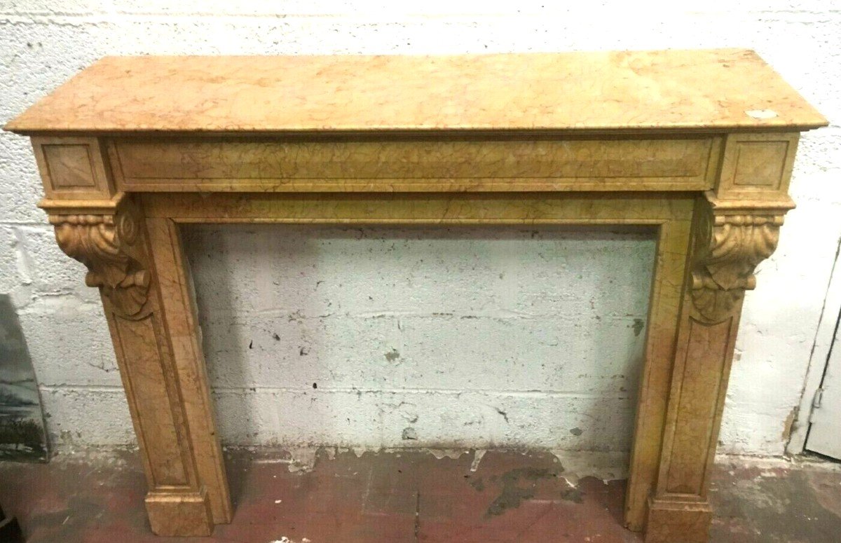 Yellow Marble Fireplace Old Louis Philippe Fireplace