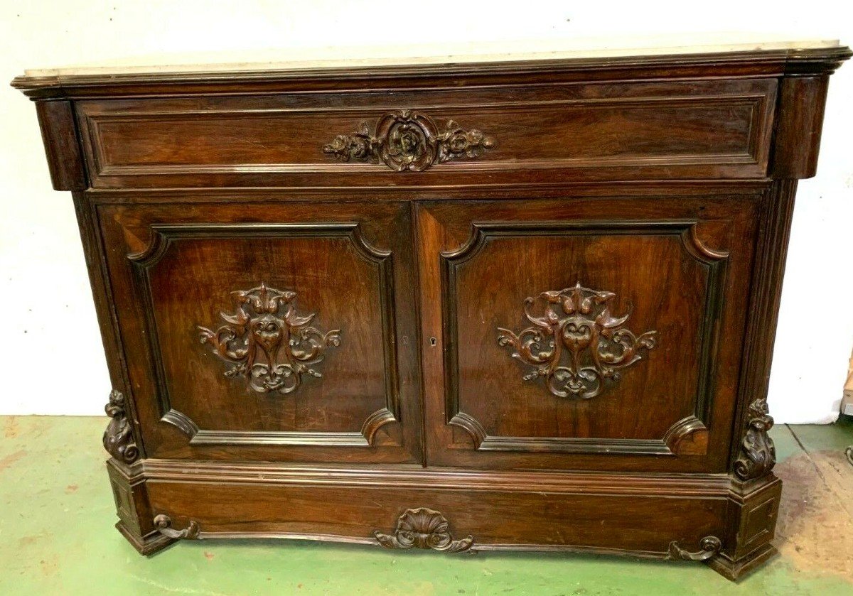 Commode Secrétaire En Palissandre Commode Napoléon III /  XIX  Siècle