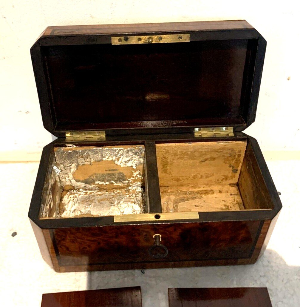 Napoleon III Tea Box Boulle Marquetry Box XIX Century-photo-4