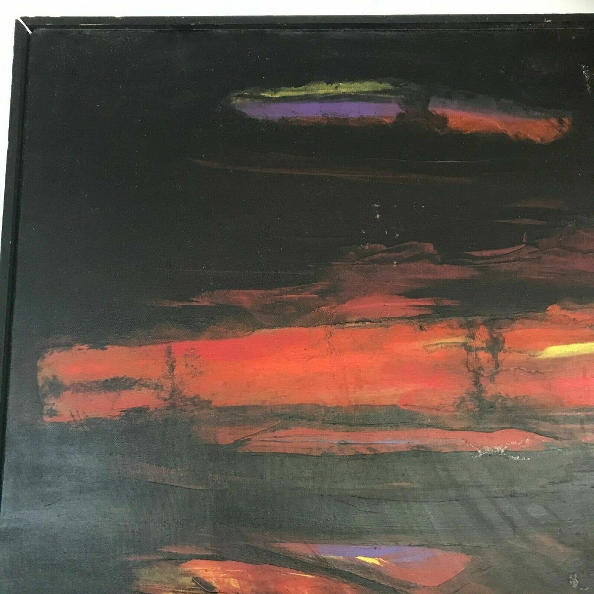 Huile Sur Toile Christian Marie Moreau 1980 St Jean Cap Ferrat XX Siècle-photo-1
