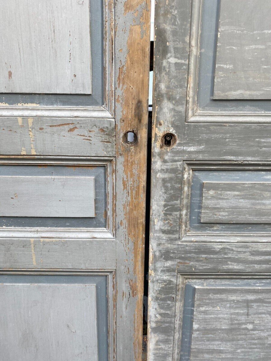 Two Single Sided Closet Doors In Solid Fir XX Century-photo-2