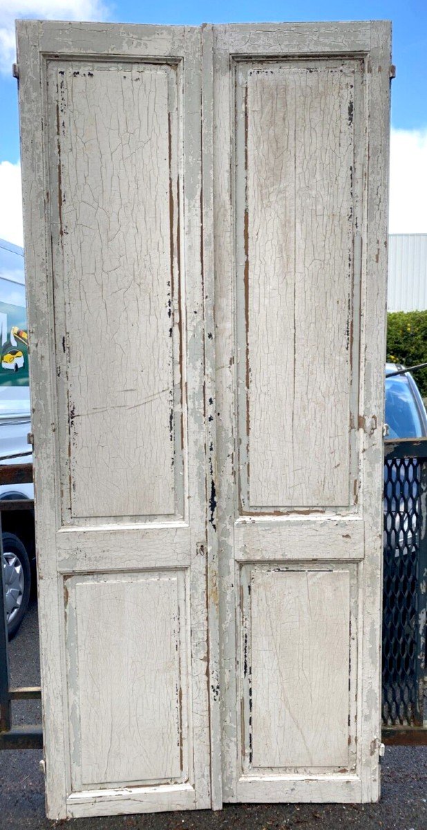 Double Closet Doors In Solid Fir. XX Century.-photo-4