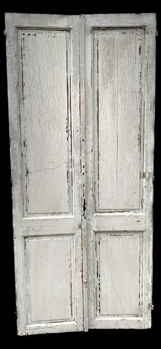 Double Closet Doors In Solid Fir. XX Century.-photo-3