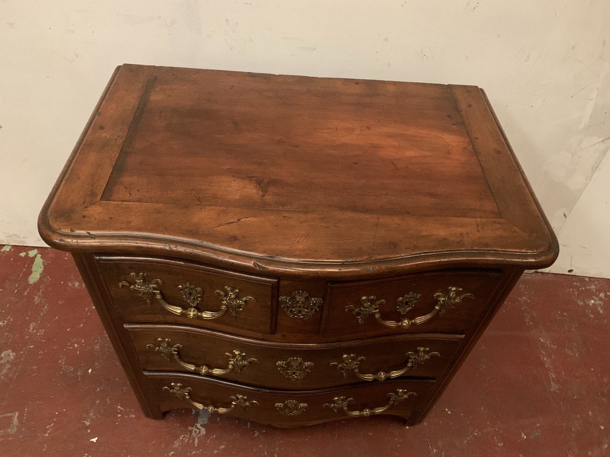 Provincial Commode In Solid Walnut XVIII Century-photo-2