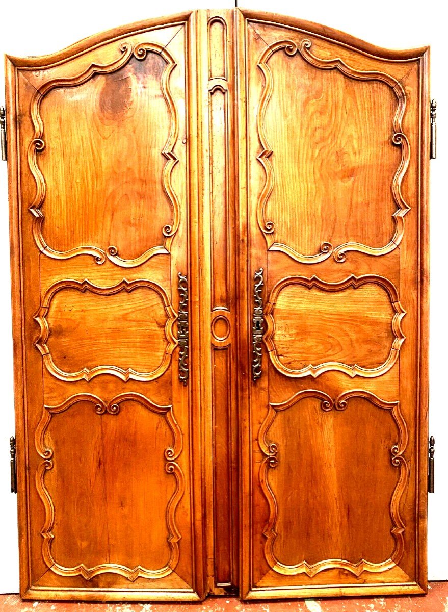 Pair Of Framed Doors In Solid Cherry XVIII Century