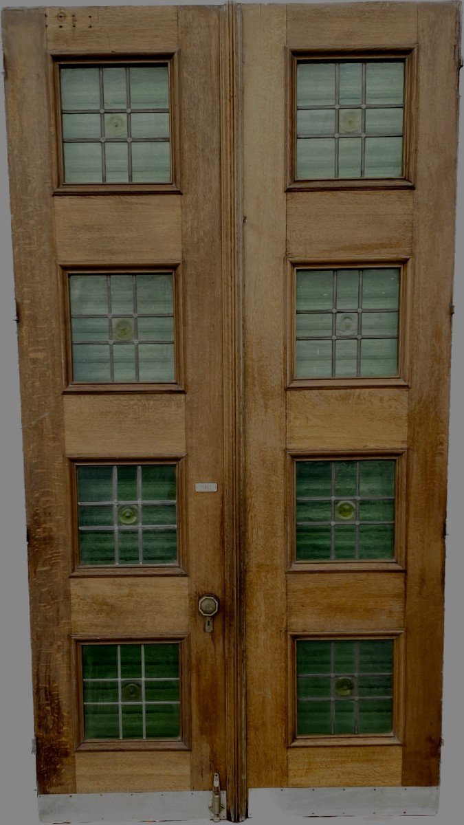 Passage Or Entrance Door In Solid Oak 20th Century-photo-1