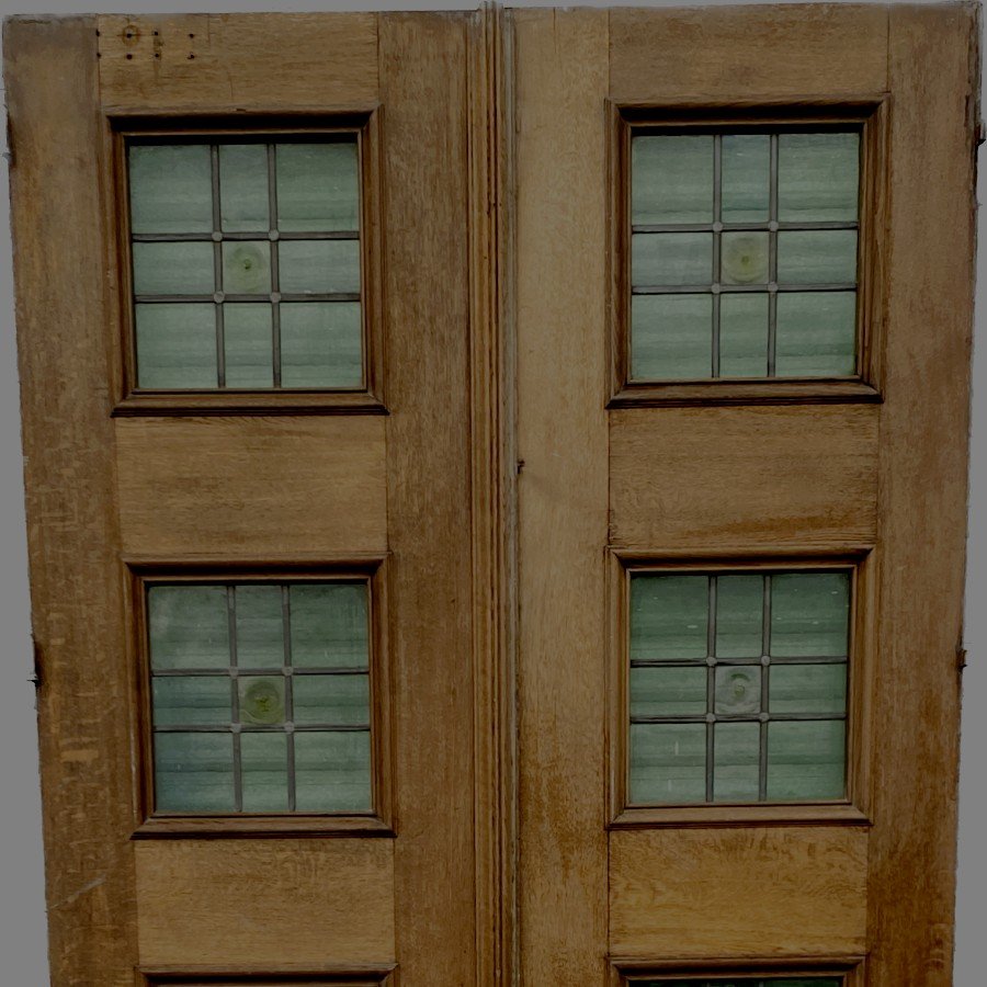 Passage Or Entrance Door In Solid Oak 20th Century-photo-3