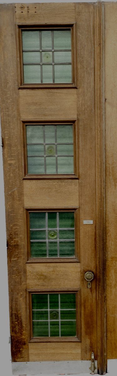 Passage Or Entrance Door In Solid Oak 20th Century-photo-4