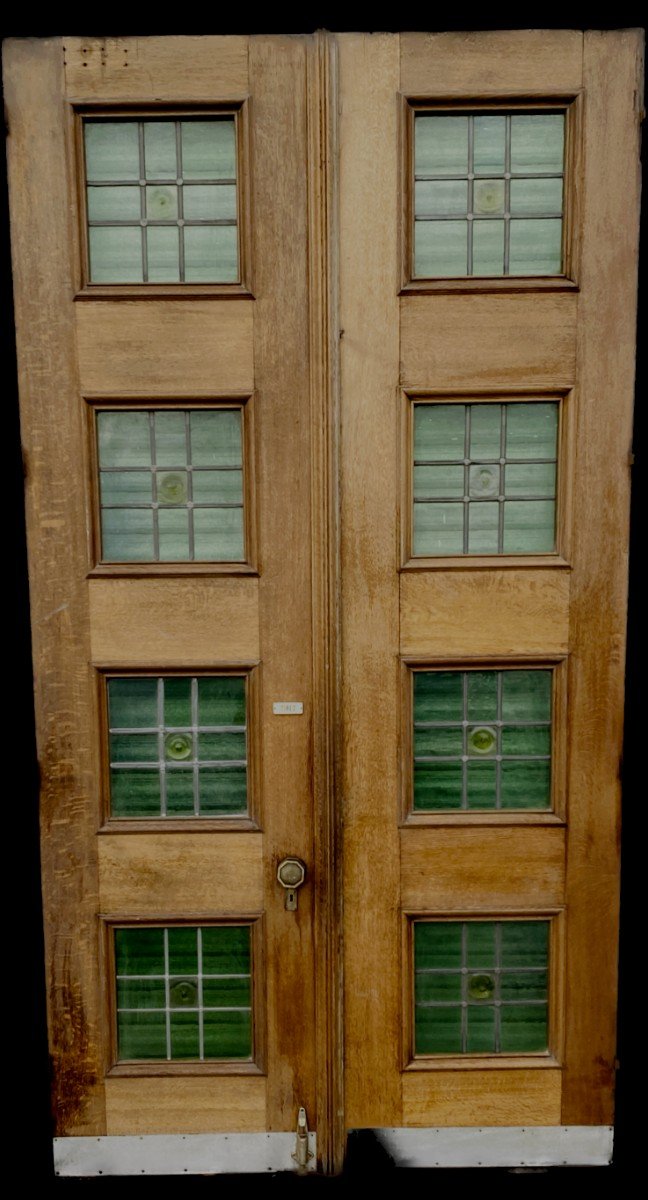 Passage Or Entrance Door In Solid Oak 20th Century-photo-5