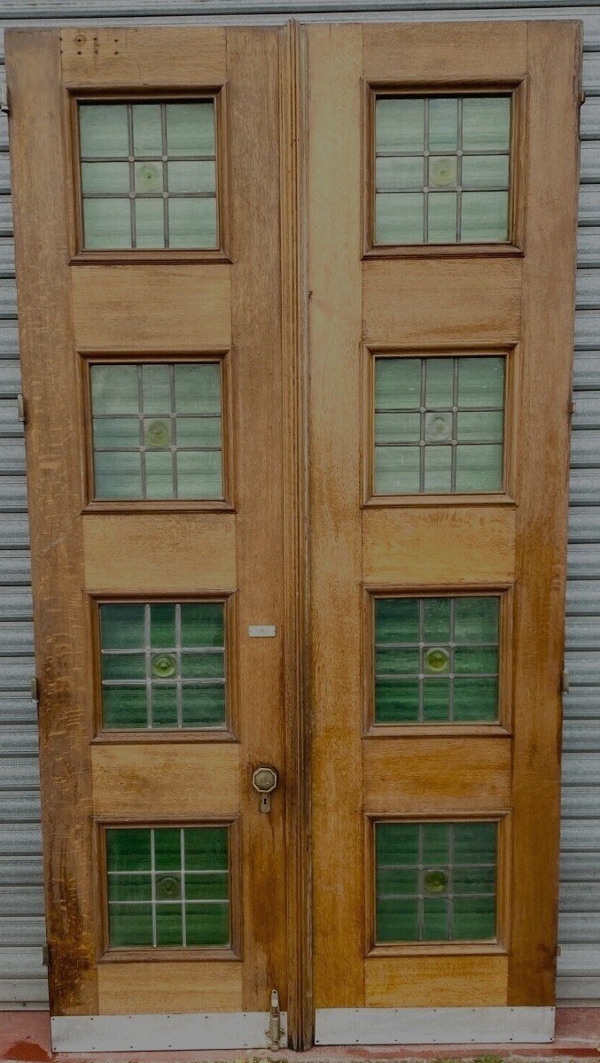 Passage Or Entrance Door In Solid Oak 20th Century