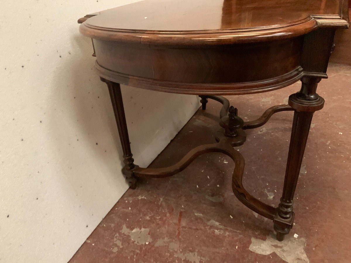 Napoleon III Desk Table In Rosewood And Veneer 19th Century-photo-2