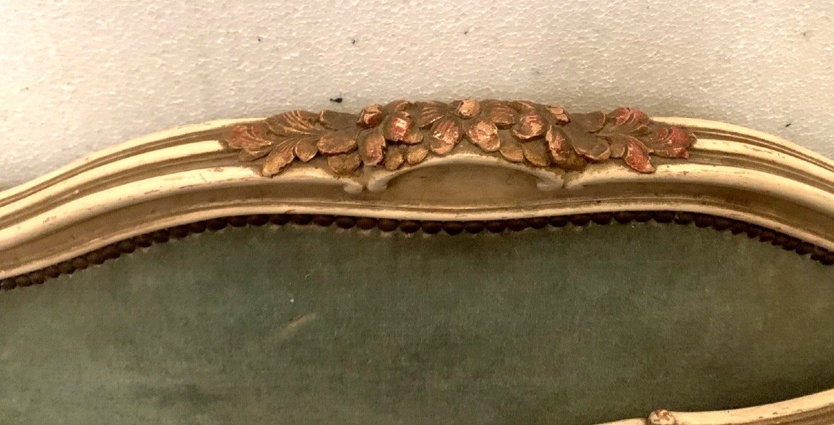 Bench Rest Bed In Lacquered And Gilded Wood 20th Century-photo-2