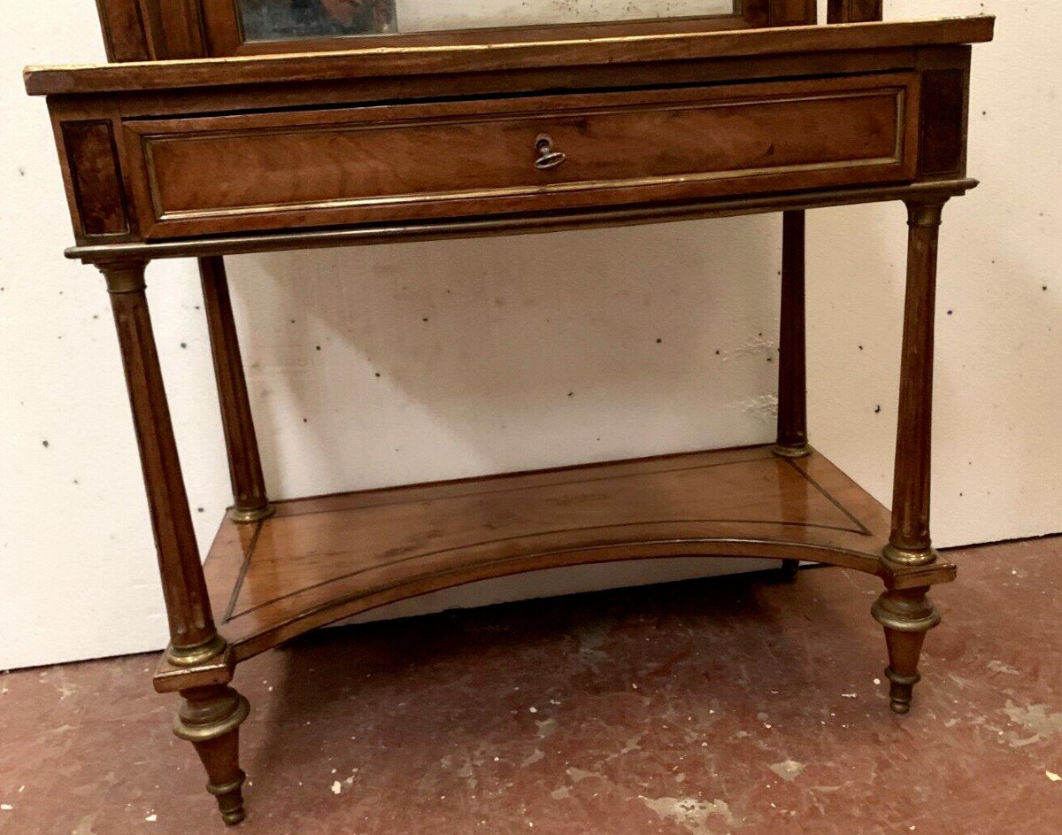 Louis XVI Style Credenza In Mahogany And Veneer 19th Century-photo-2