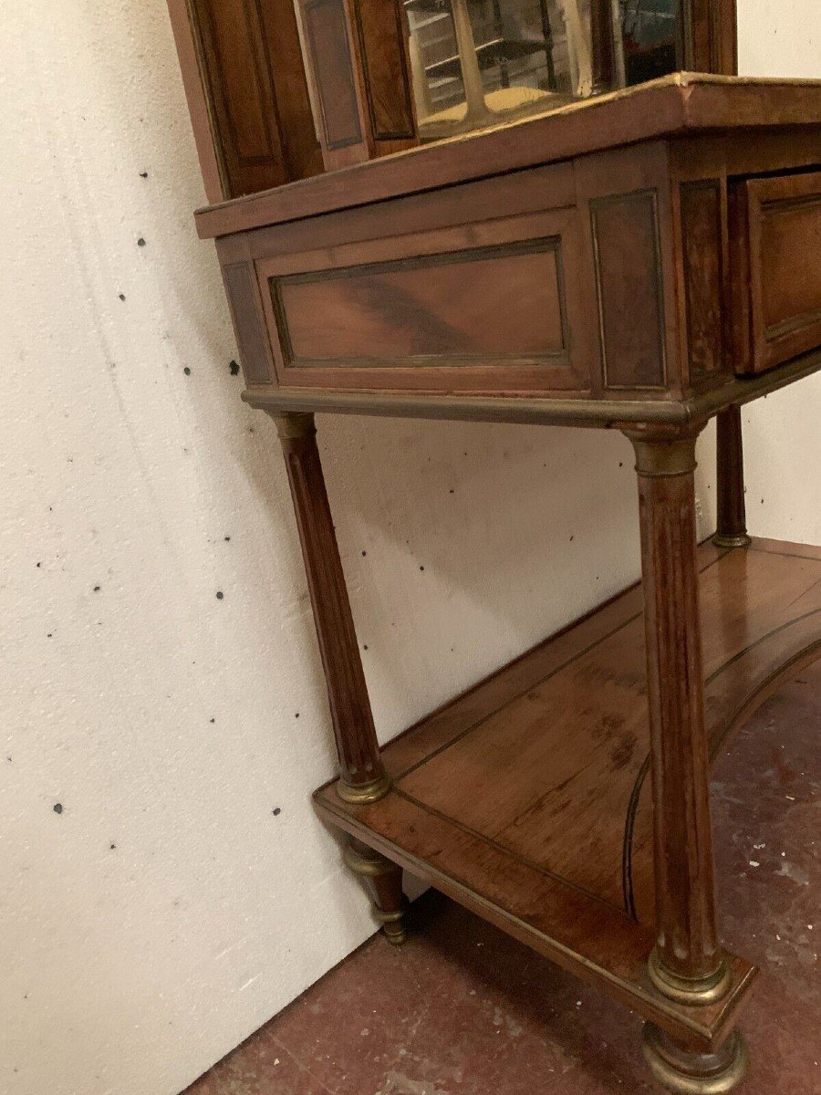 Louis XVI Style Credenza In Mahogany And Veneer 19th Century-photo-4